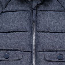 GX550: Baby Blue Textured Padded Coat (0- 3 Years)